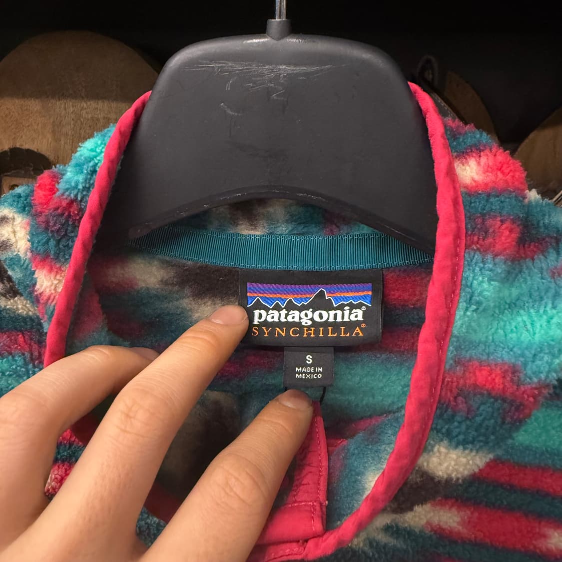 SP15 파타고니아 아즈텍 네이티브 패턴 풀오버 신칠라 플리스 아노락 상품이미지6