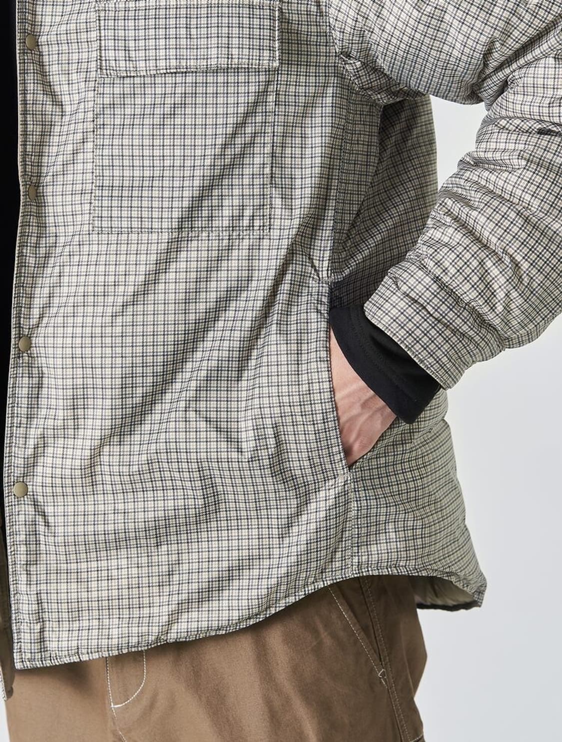 체크 리버시블 경량 패딩 상품이미지8