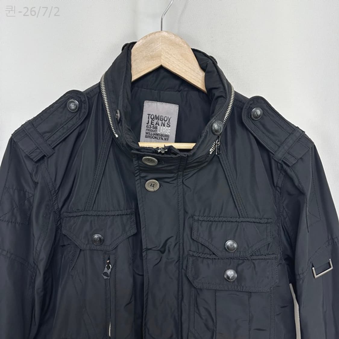 톰보이진스 남자 춘추 포켓집업자켓 검정 L 100 /퀸 상품이미지2