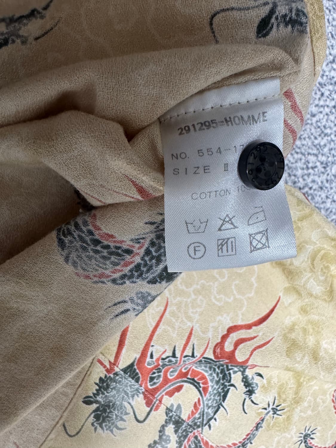 •Japanese Vintage 드래곤 패턴 반팔 셔츠 상품이미지4