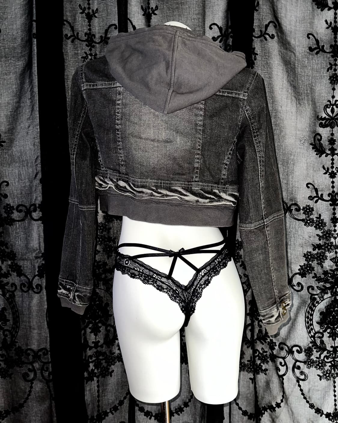 coloursoftheworld denim hooded zip-up 상품이미지3