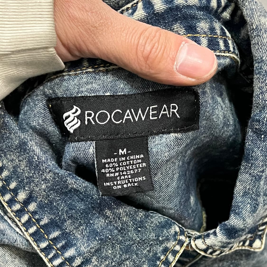  로카웨어 워싱 데님 셔츠 y16066 상품이미지6