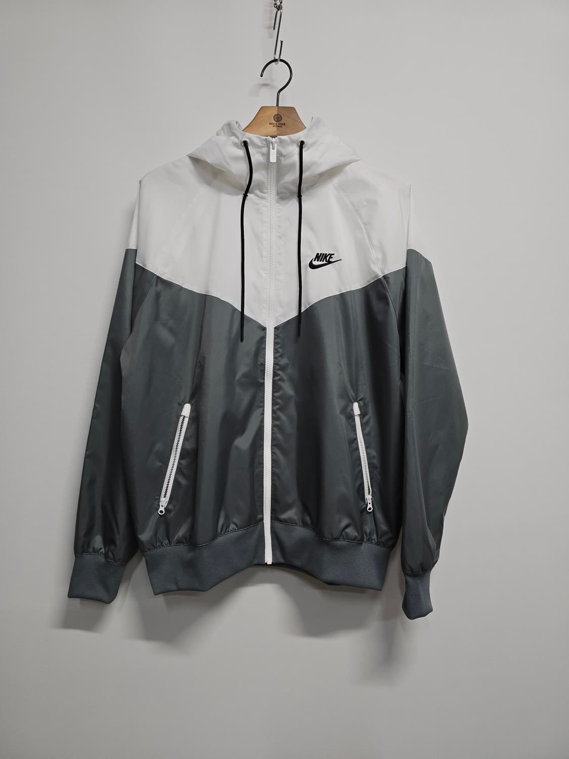 나이키 우븐 윈드러너 후디 바람막이 자켓 화이트/그레이 상품이미지1