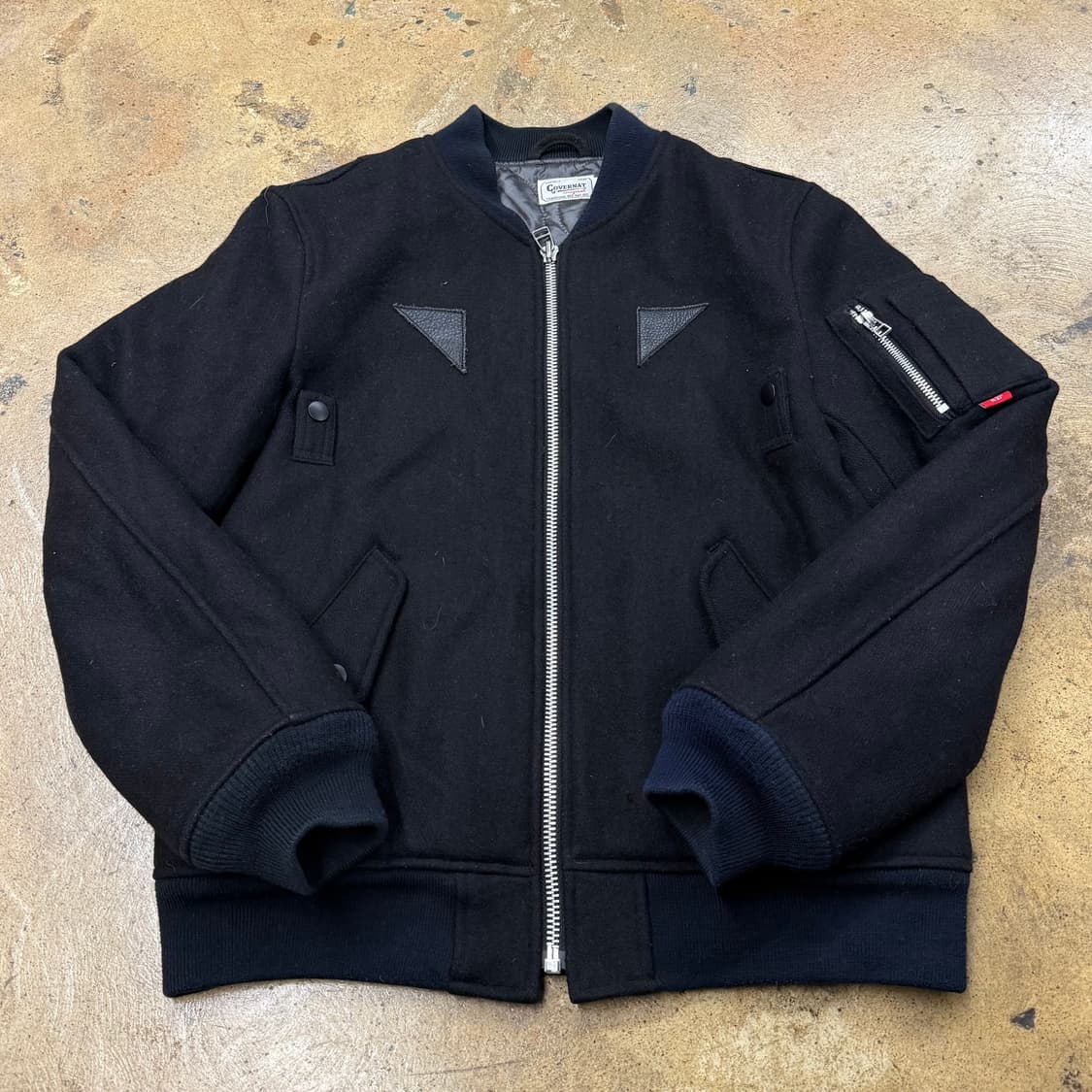 [정품/M] 커버낫 블랙 울 MA-1 자켓 b19 상품이미지2