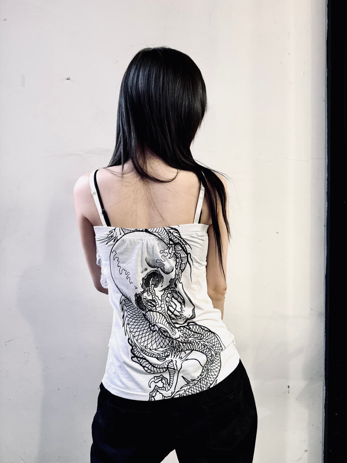 큐티 플래시 오리엔탈 아트워크 슬리브리스 상품이미지4