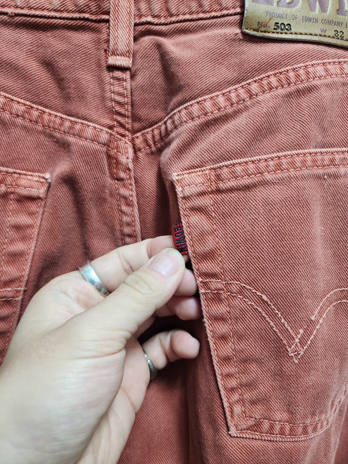 에드윈 오렌지 브라운 데님 상품이미지4