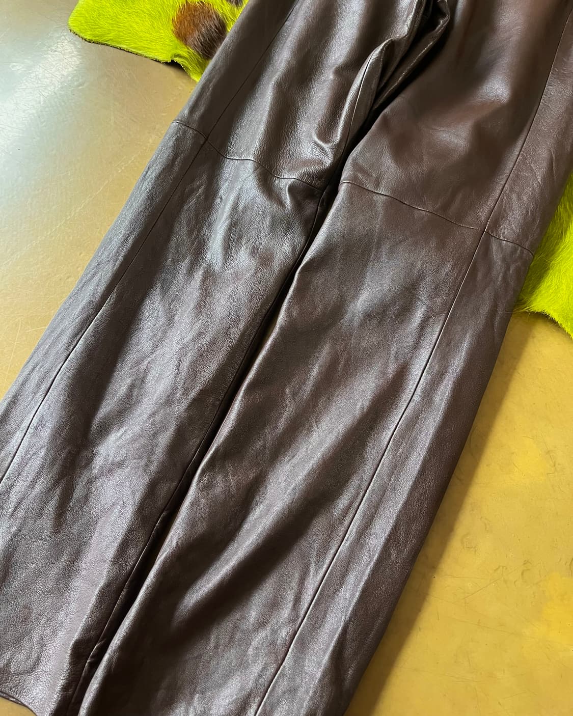 BCBG Maxazria Brown Lamb Leather Trouser 상품이미지5