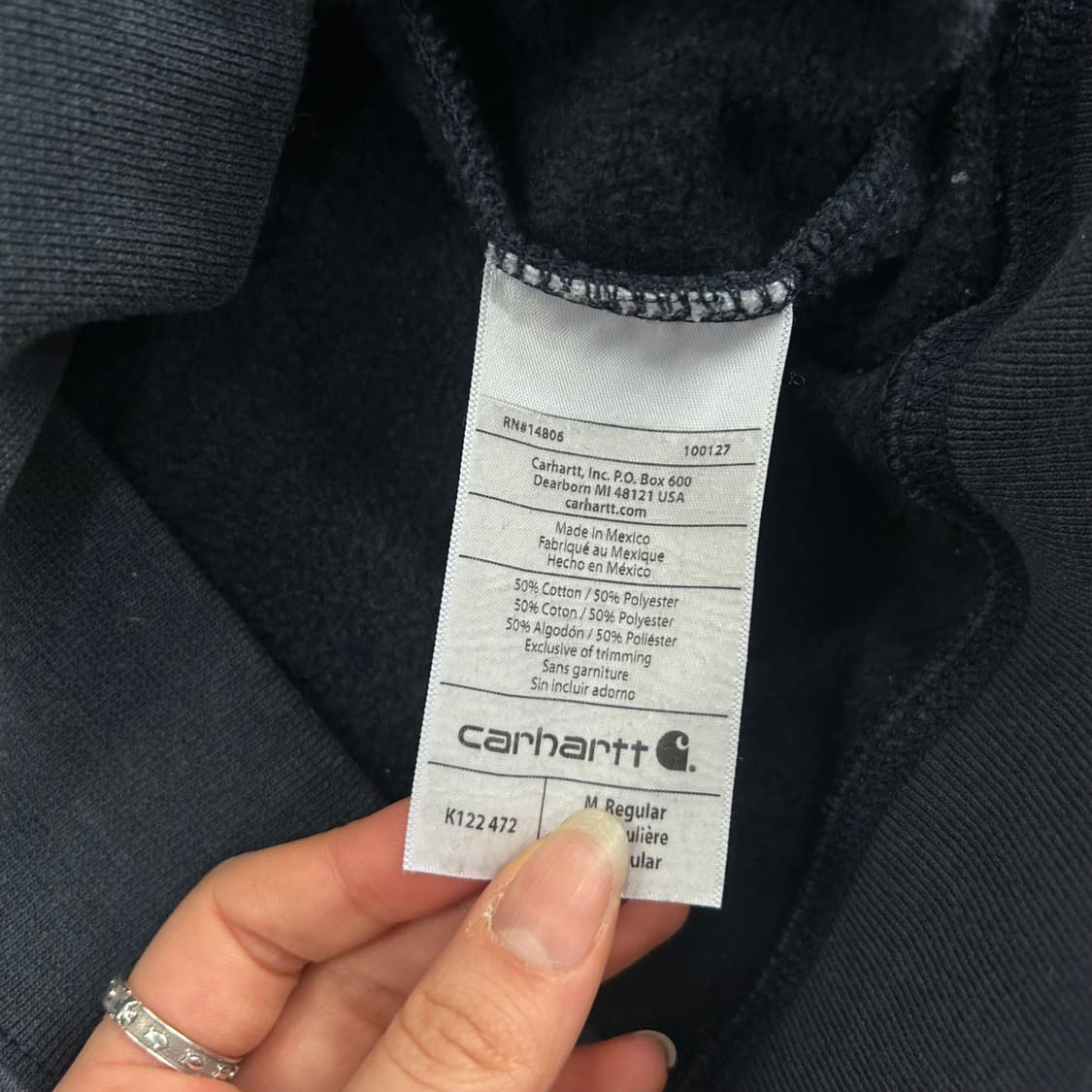 Carhartt 칼하트 오리지널핏 네이비 후드집업  상품이미지6