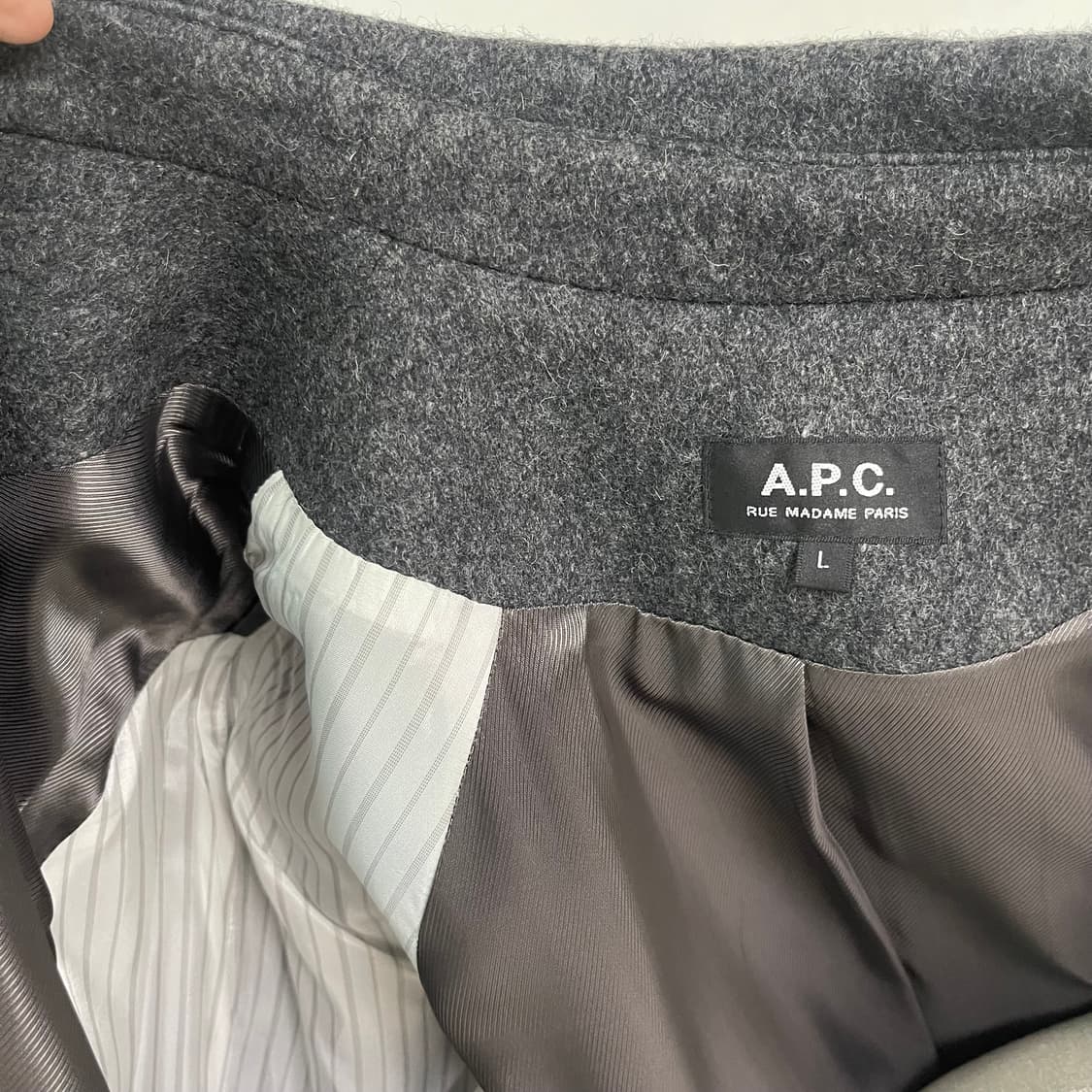 아페쎄 APC 울코트 105~110 Large 새제품 상품이미지3