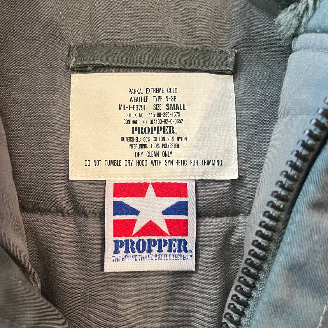 PROPPER 미공군 민수용 복각 N-3B 파카 상품이미지4