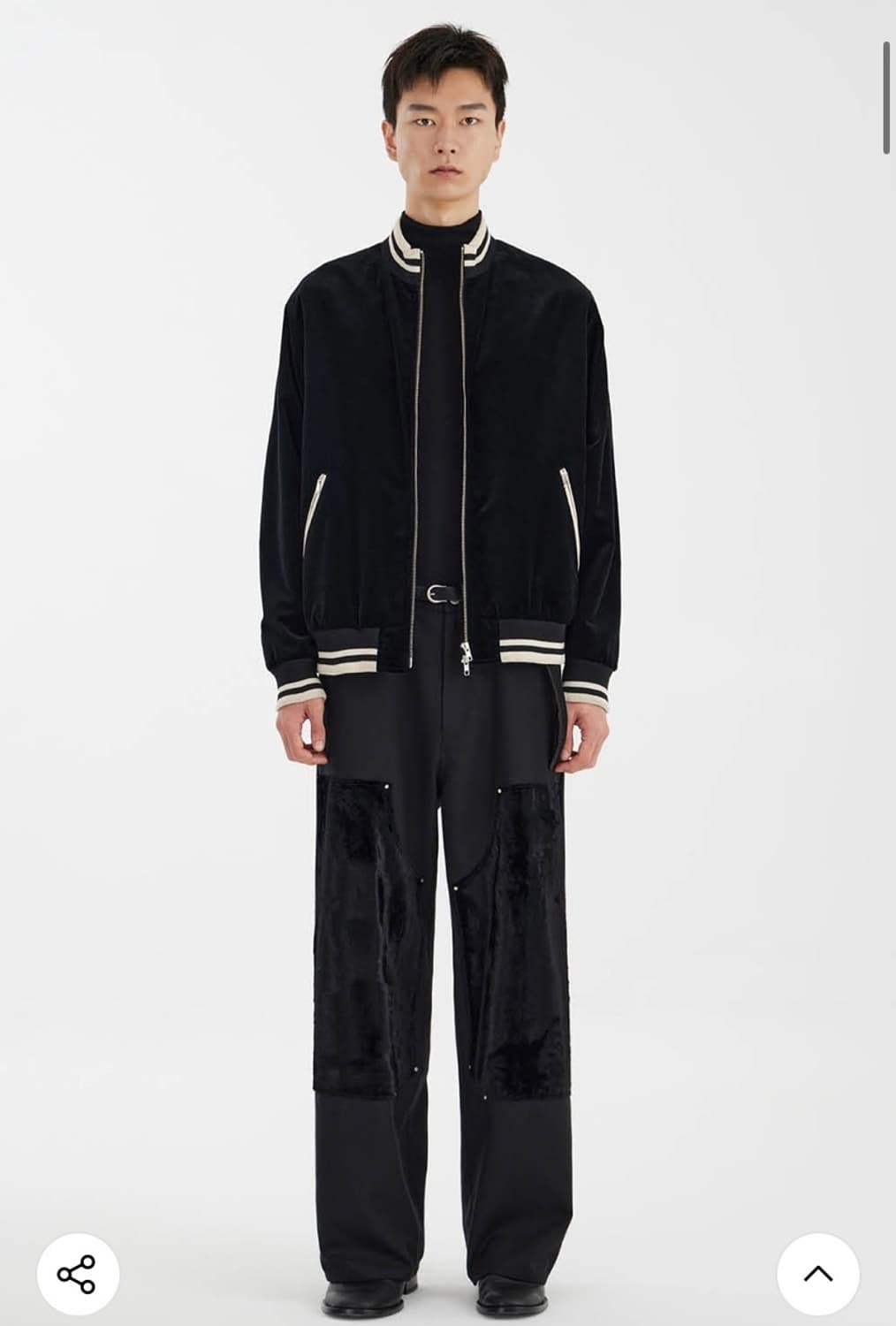 [M] 유스 22FW 트랙 자켓 블랙 벨벳 상품이미지7