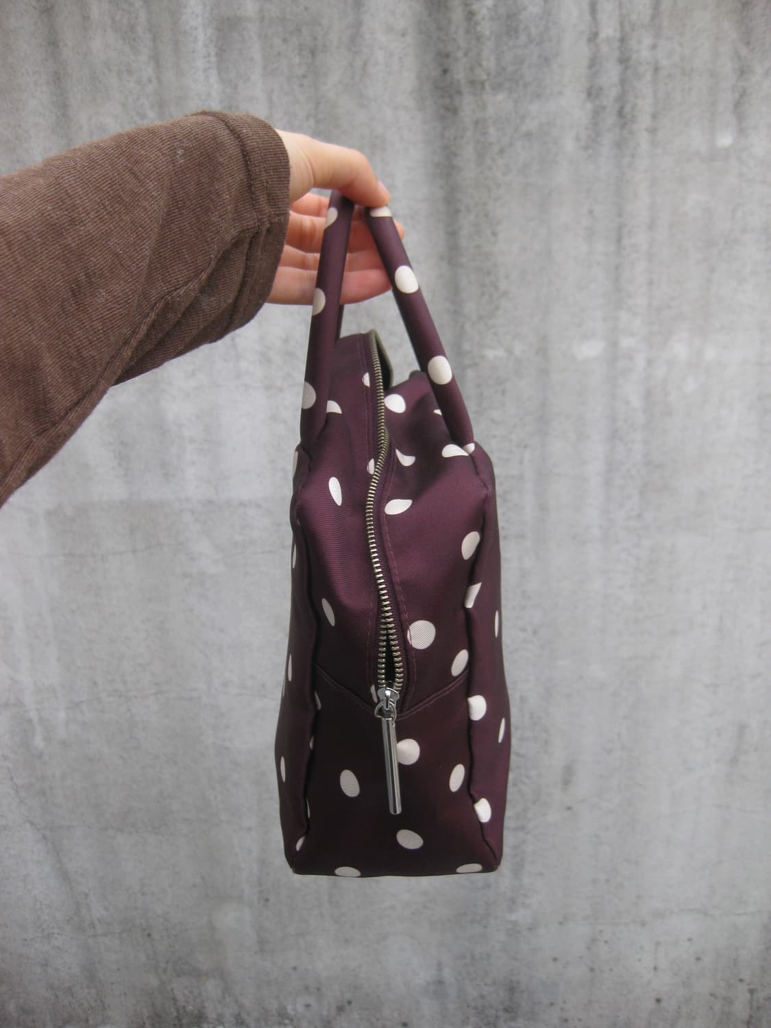 피치바스켓마켓 도트백 퍼플  상품이미지6