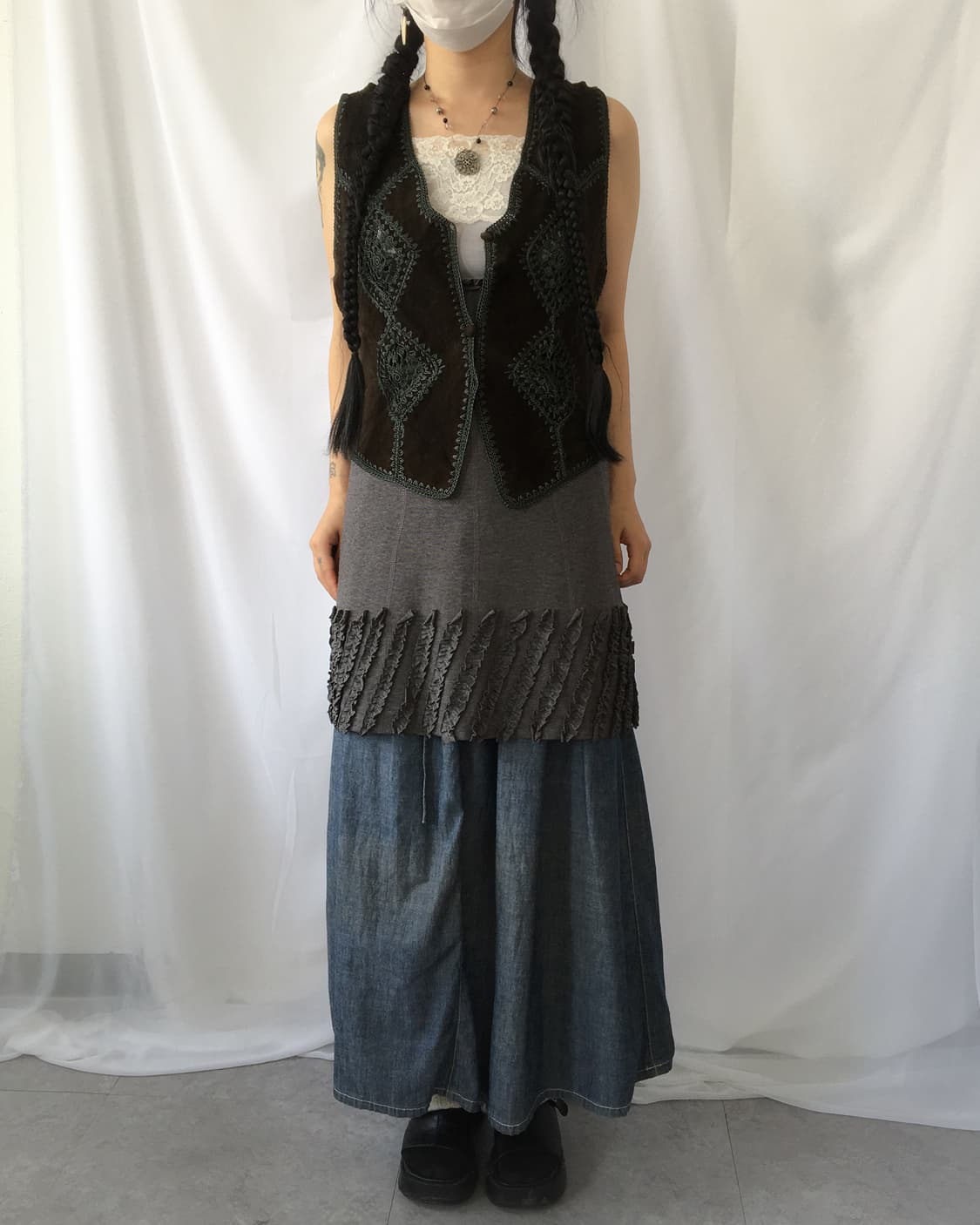 Denim long skirt 상품이미지8