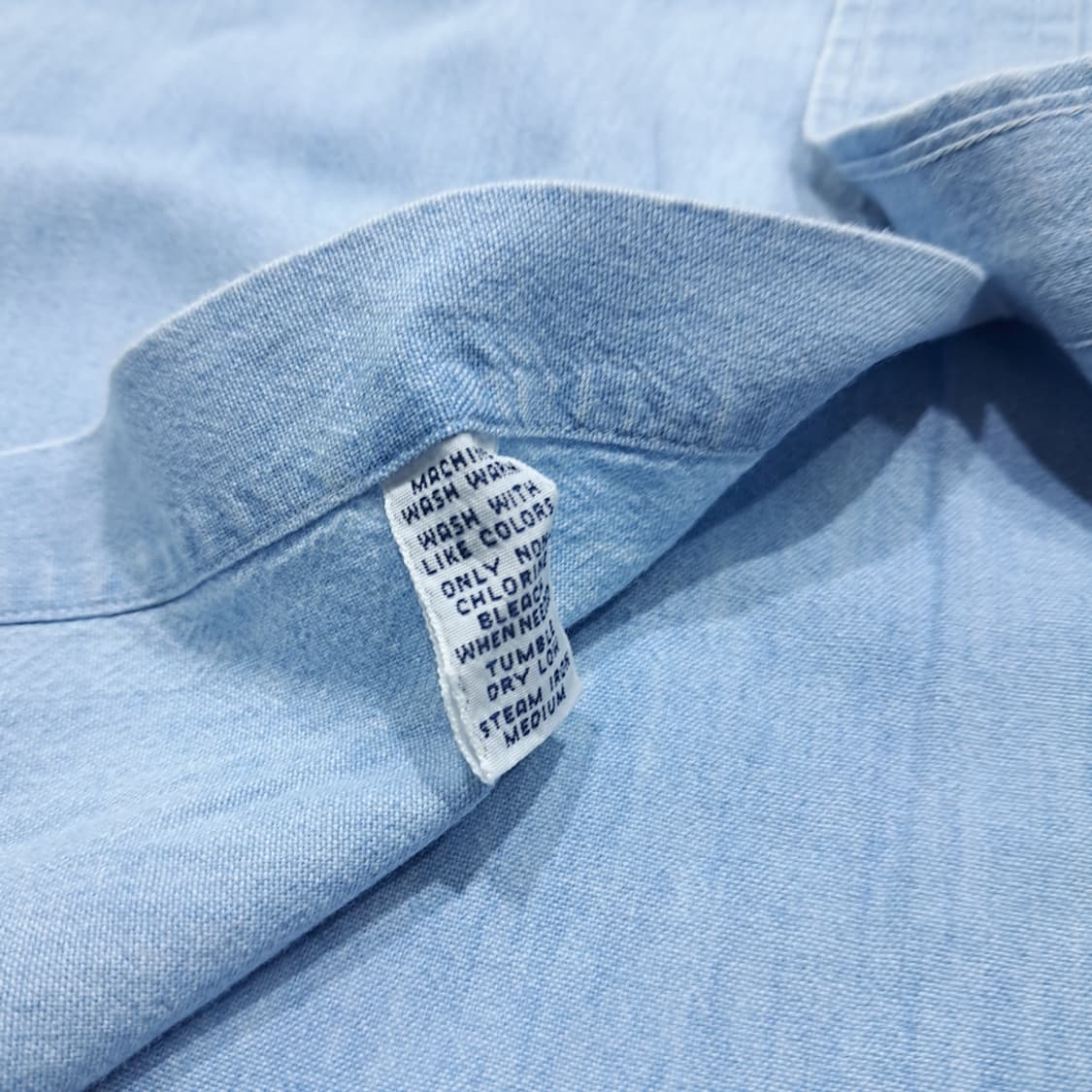 CK006 L 폴로 90s 빅셔츠 멀티포니 샴브레이 데님 셔츠 남방 상품이미지5