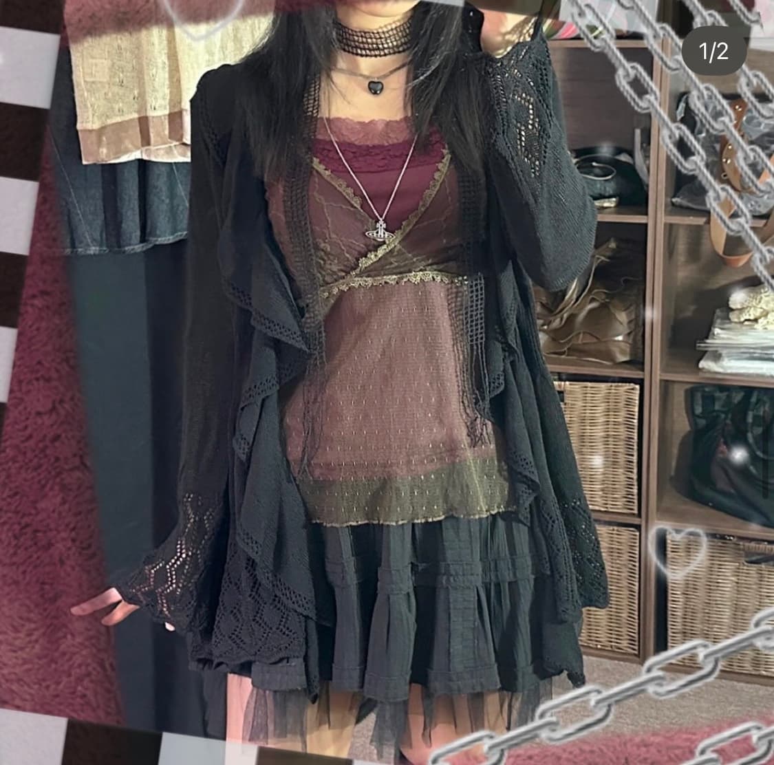 빈티지 레이스 시스루 슬리브리스 페어리  상품이미지1