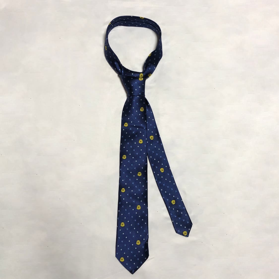 키이로이토리 실크 넥타이 네이비 리락쿠마 상품이미지1