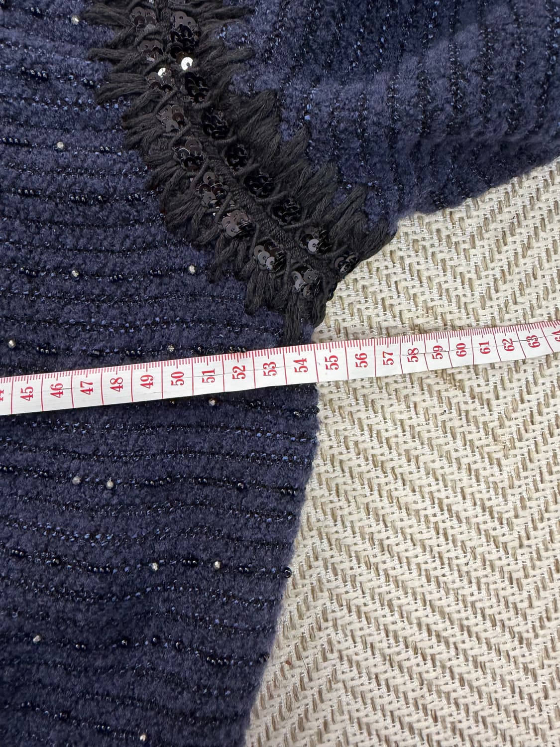 정품) LANVIN 랑방 한섬 22ss 스팽글 니트 스웨터 88 상품이미지9