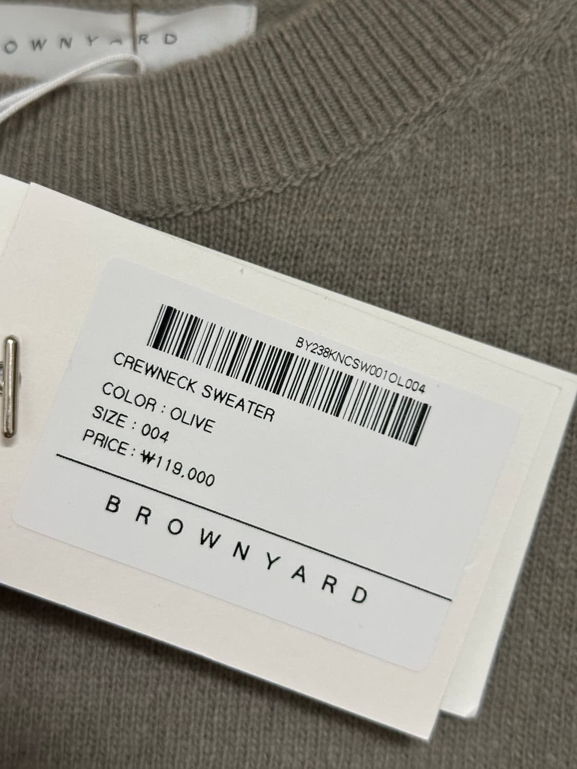 브라운야드 / 캐시미어 크루넥 스웨터 올리브 / 4 상품이미지4