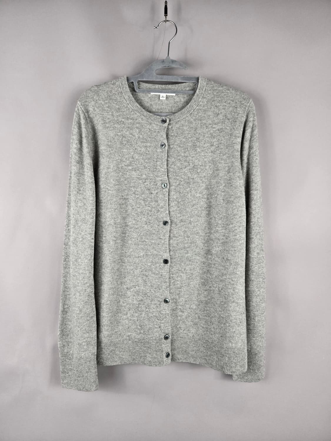 [무료배송]유니클로 XL 여성 캐미시어100 니트 가디건 멜란지그레이 상품이미지1