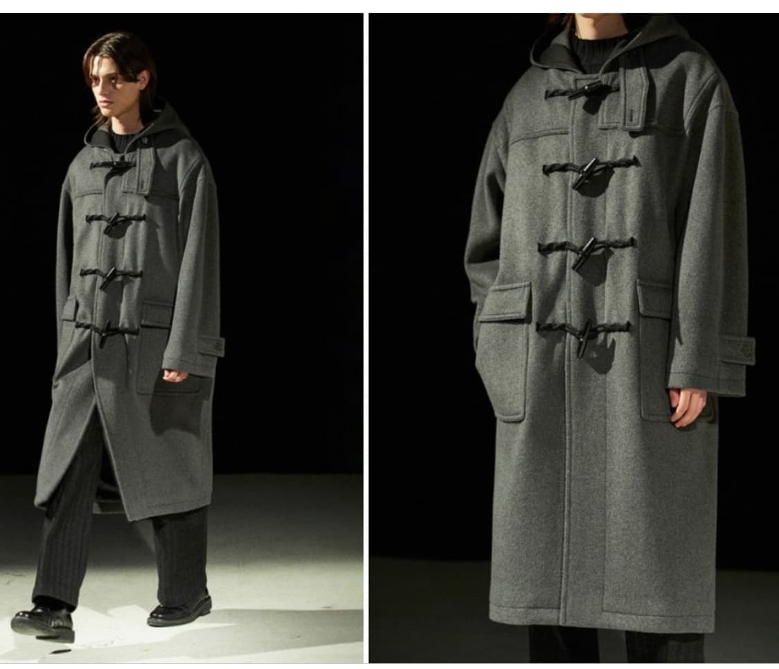 로파이 오버핏 스테디 더플코트 차콜M 상품이미지1