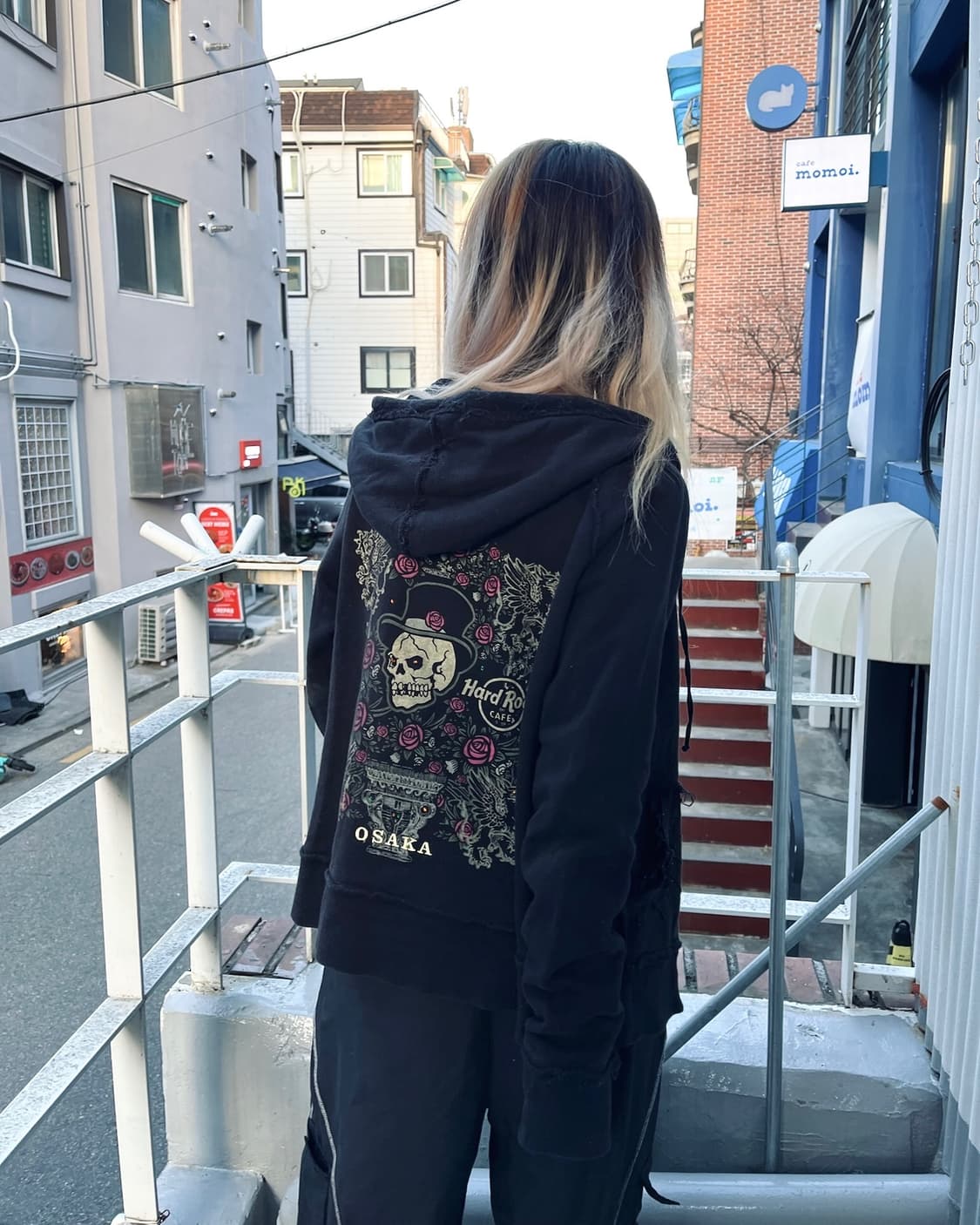 하드락카페 오사카 펑크 락 후드집업 상품이미지8