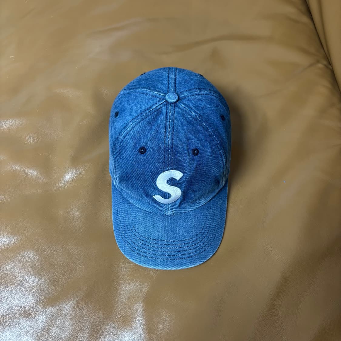 Supreme 슈프림 워시드 데님 S로고 6패널 볼캡 모자 (Denim) 상품이미지5