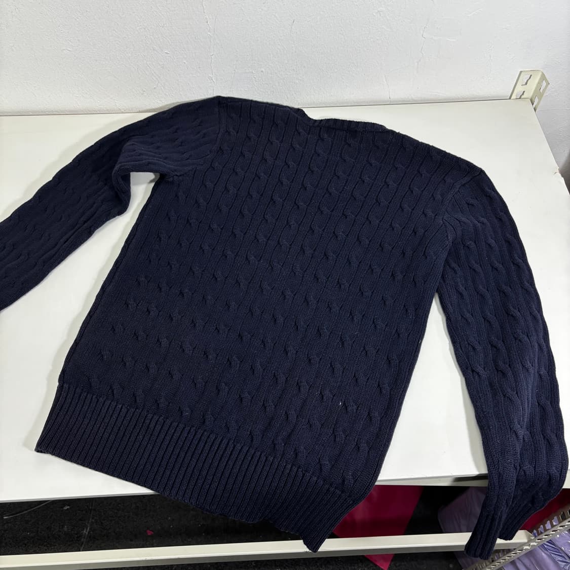 우먼S-M 폴로 랄프로렌 네이비 꽈배기니트 상품이미지3