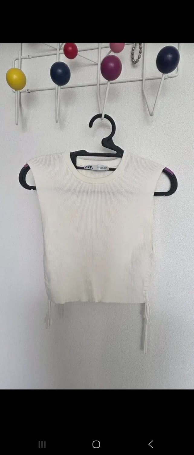 ZARA 크롭 니트 민소매 M 상품이미지1