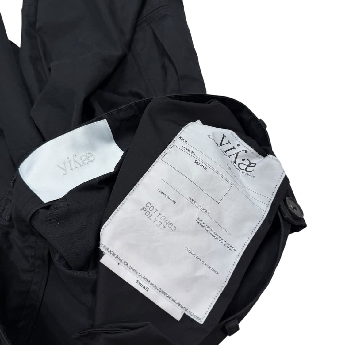 YIYAE 이예 카고팬츠 바지 블랙 S 상품이미지4