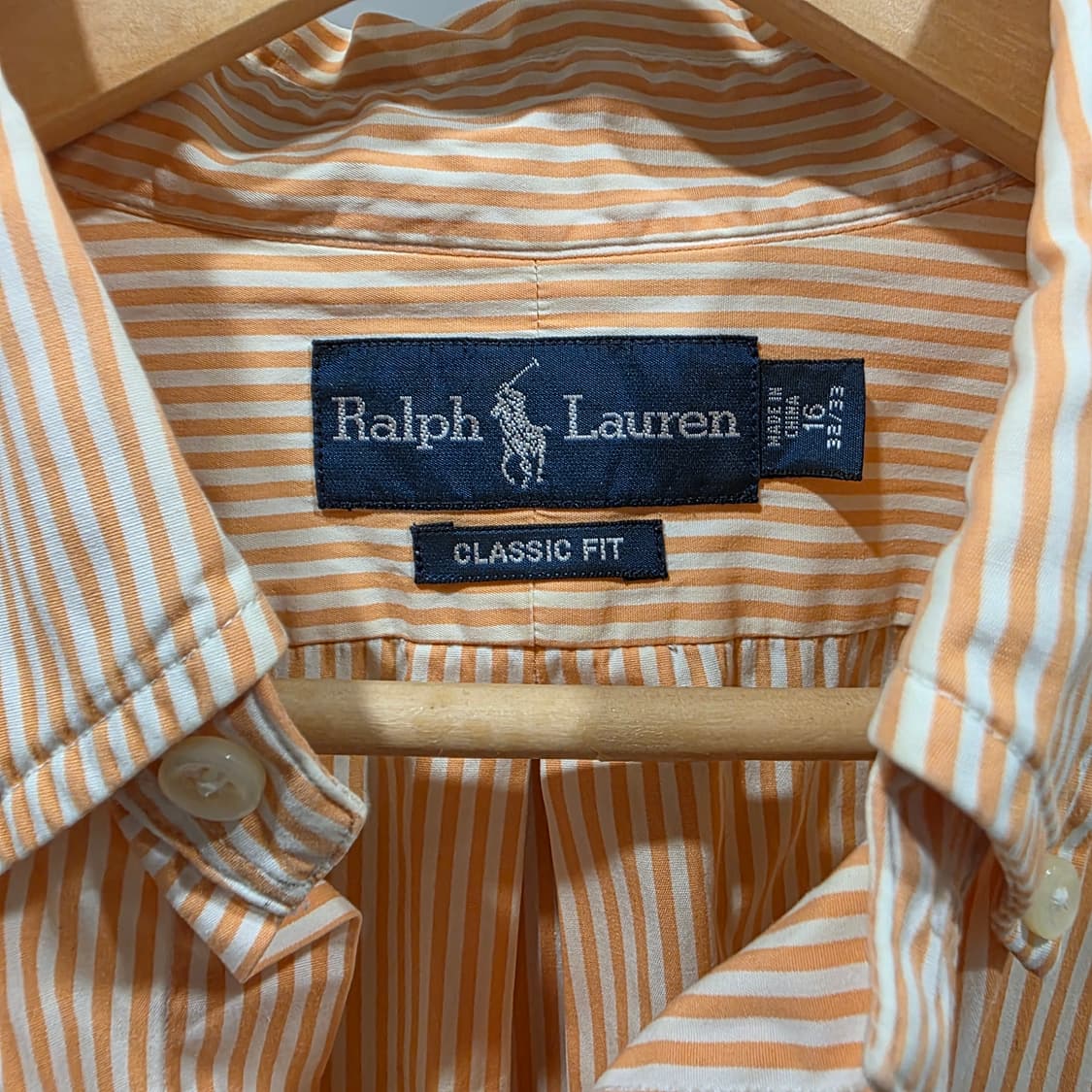 폴로 랄프로렌 오렌지 스트라이프 카라 셔츠 상품이미지2