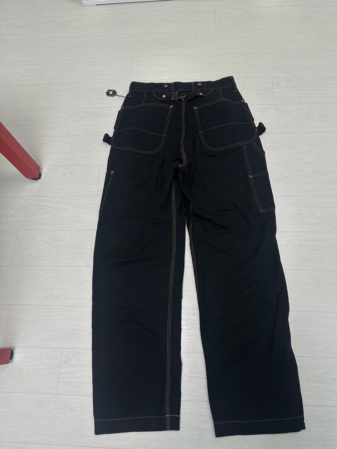 캐피탈 씬 캔버스 럼버 팬츠 블랙 1사이즈 상품이미지3