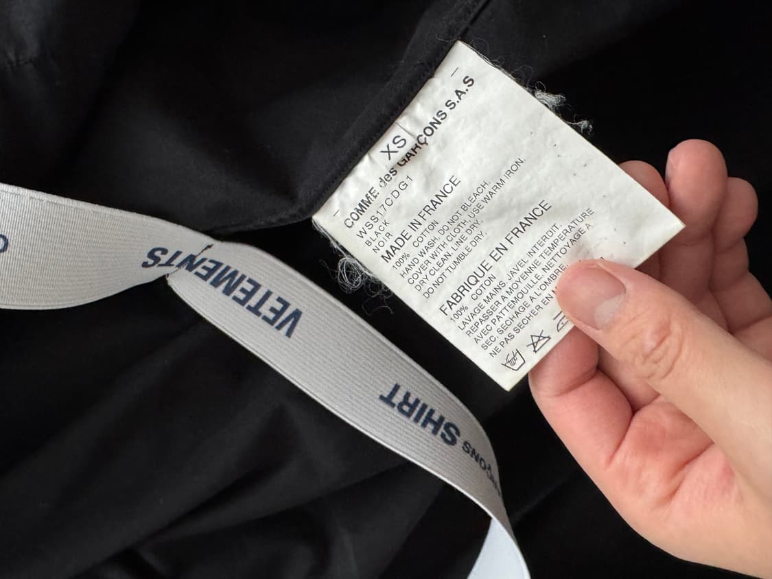 꼼데가르송 셔츠 X 베트멍 오버사이즈 밴드 셔츠 (블랙 XS) 상품이미지7