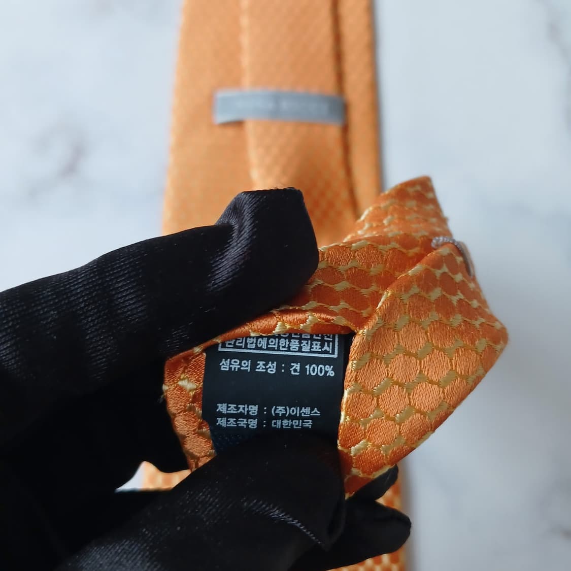 니나리치 실크 오렌지 패턴 넥타이 8.6cm A+등급 E732 상품이미지10