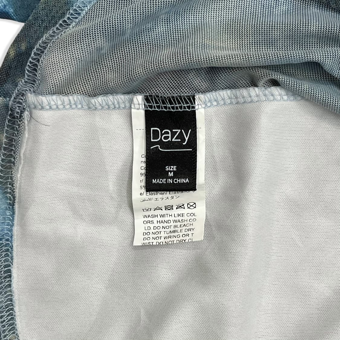 Square Neck Check See Through Top 상품이미지7