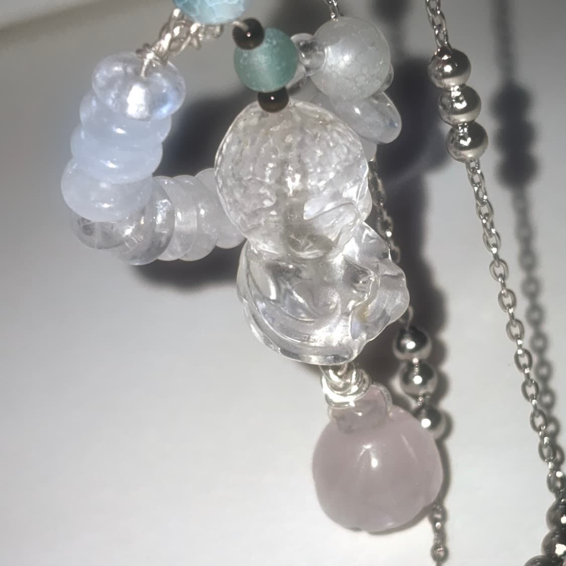 아기 부처 원석 오리엔탈 목걸이 baby Buddha necklace 상품이미지4