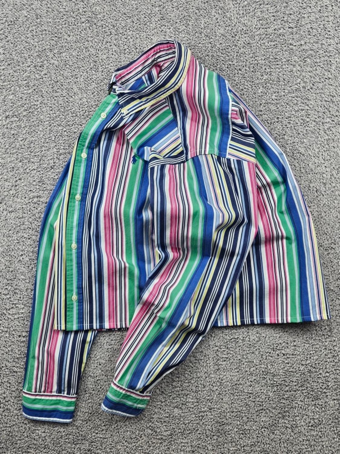 폴로랄프로렌 크롭 커스텀 멀티 스트라이프 셔츠 ( XL ) / 11666 상품이미지3