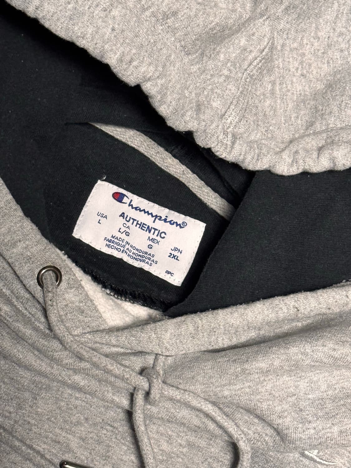 챔피온 그레이 오버핏 후드티 상품이미지5