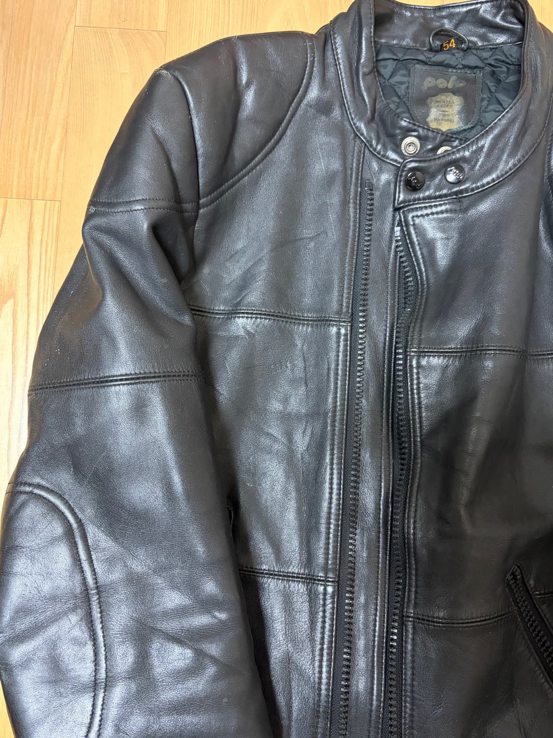 90s 모터사이클 가죽 자켓 상품이미지4