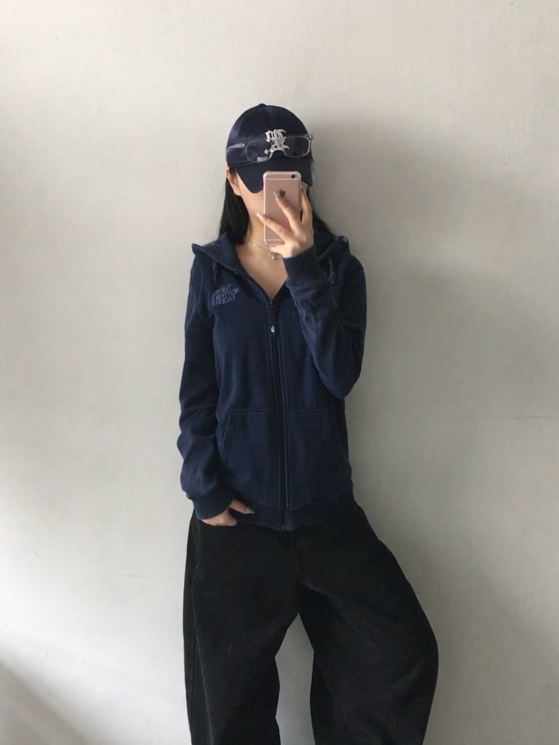 노스페이스 자수로고 후드집업 상품이미지2