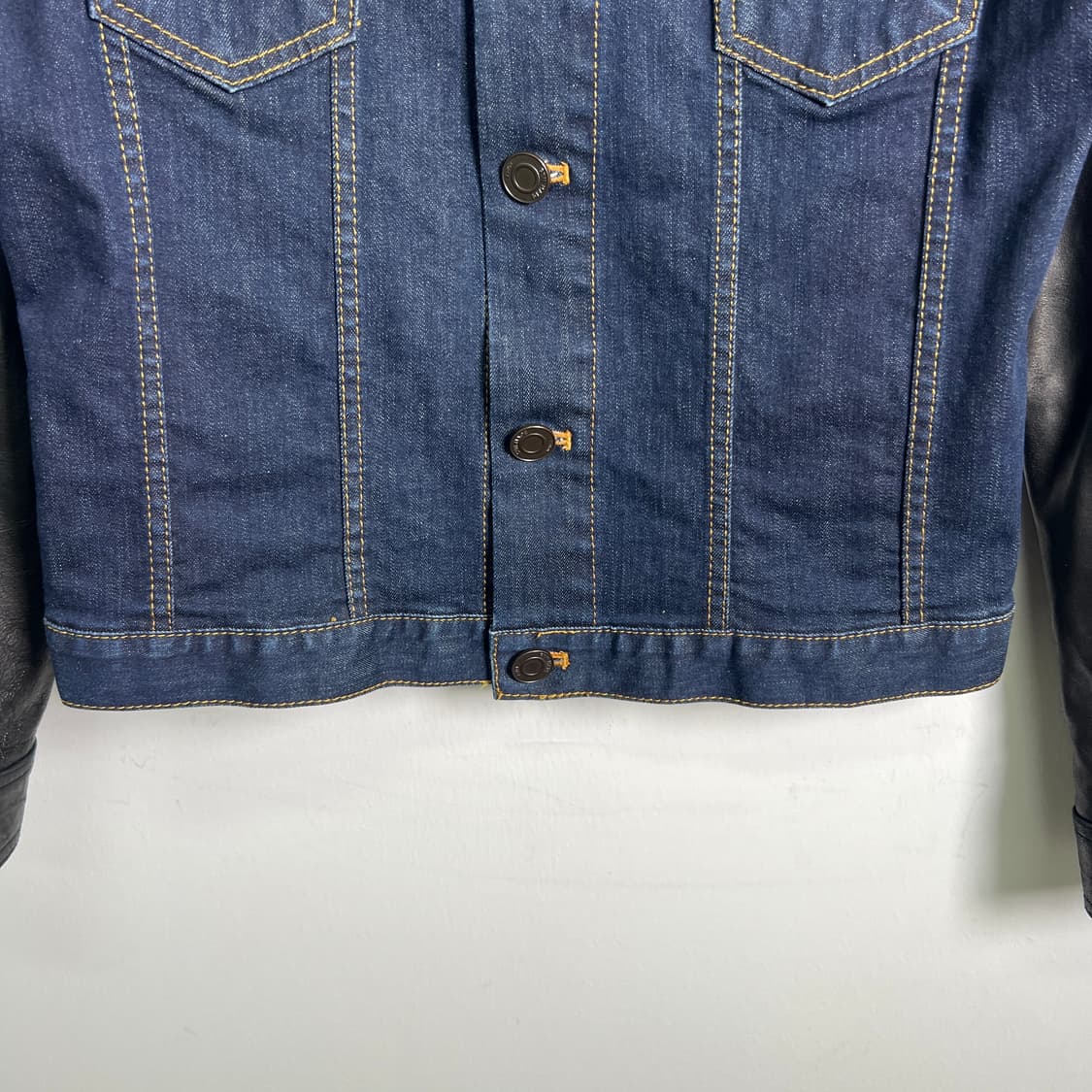 젠메이드 암 레더 데님 자켓 L 상품이미지5