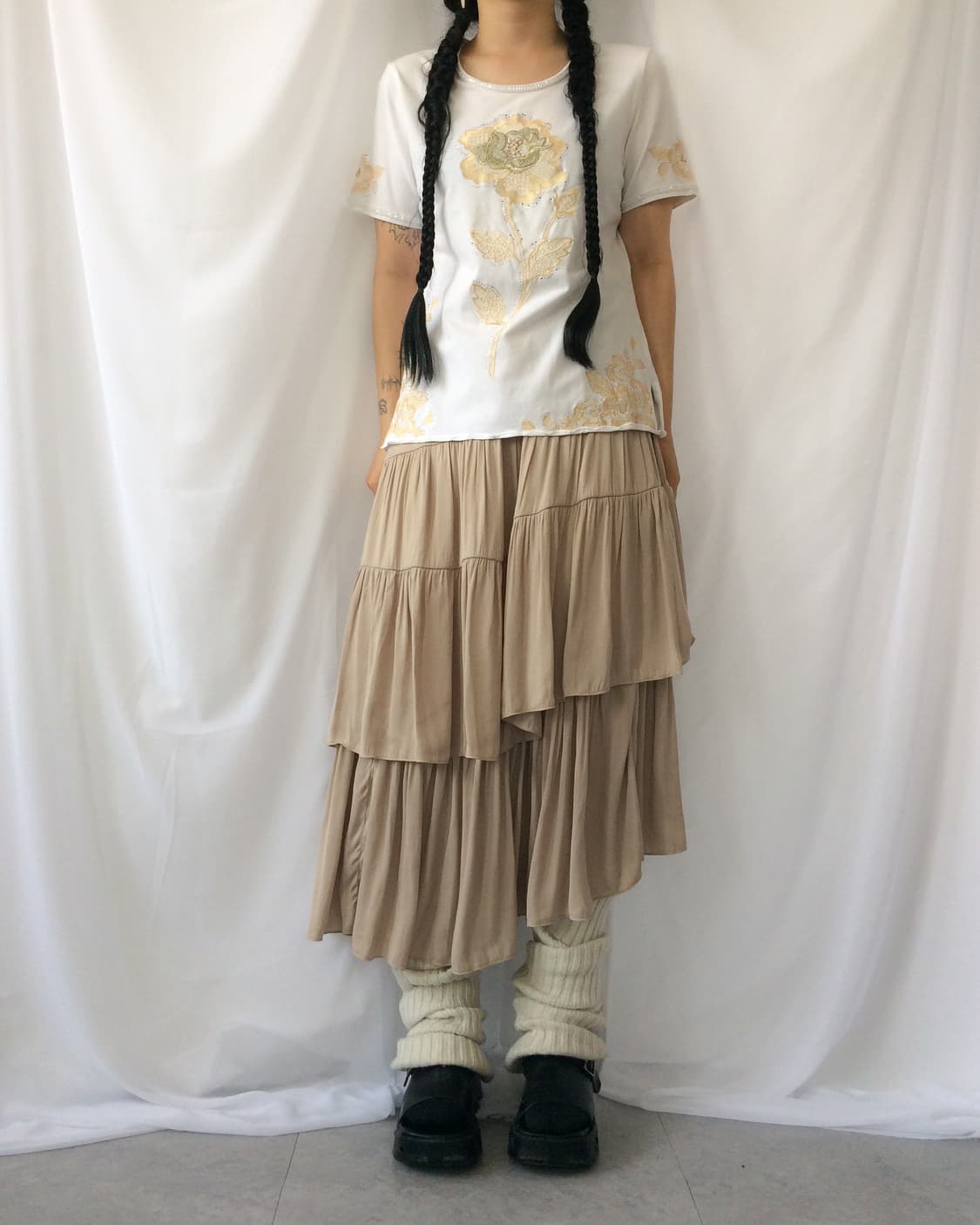 Needle work patch point t shirt 상품이미지10