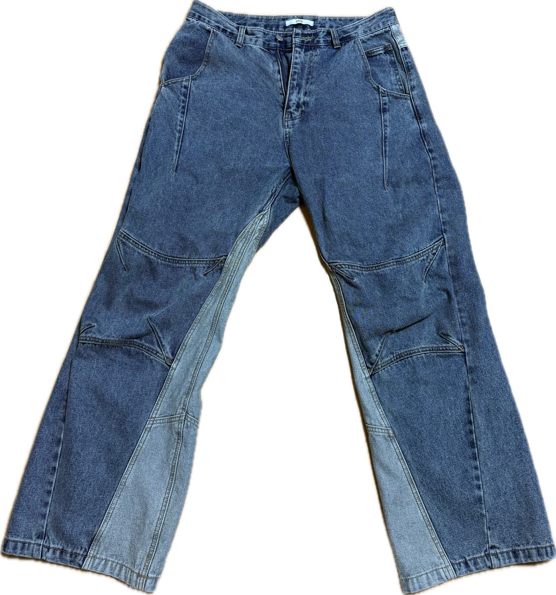 ETCE CURVED PANEL DENIM PANTS (BLUE) 상품이미지2