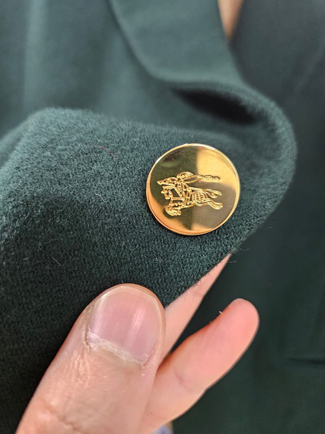 버버리 클래식 딥 그린 금장 블레이저 상품이미지6