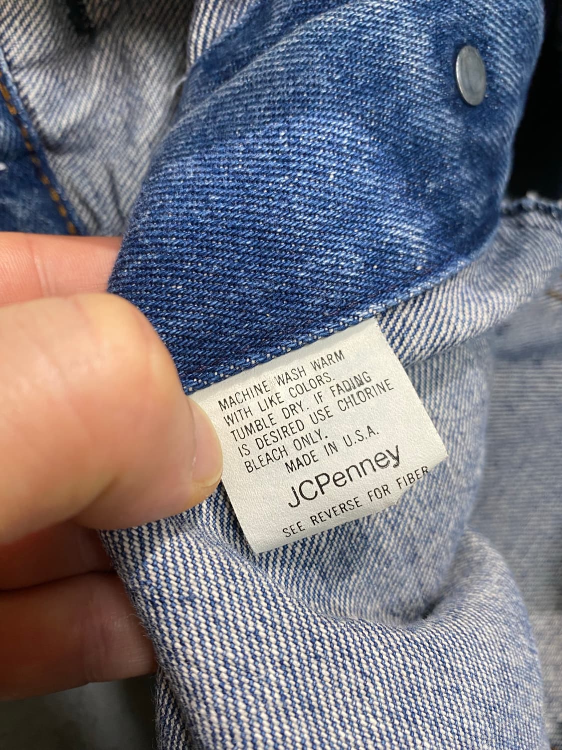 [36]8-90s Plain Pocket By JC Penny 데님자켓 상품이미지7