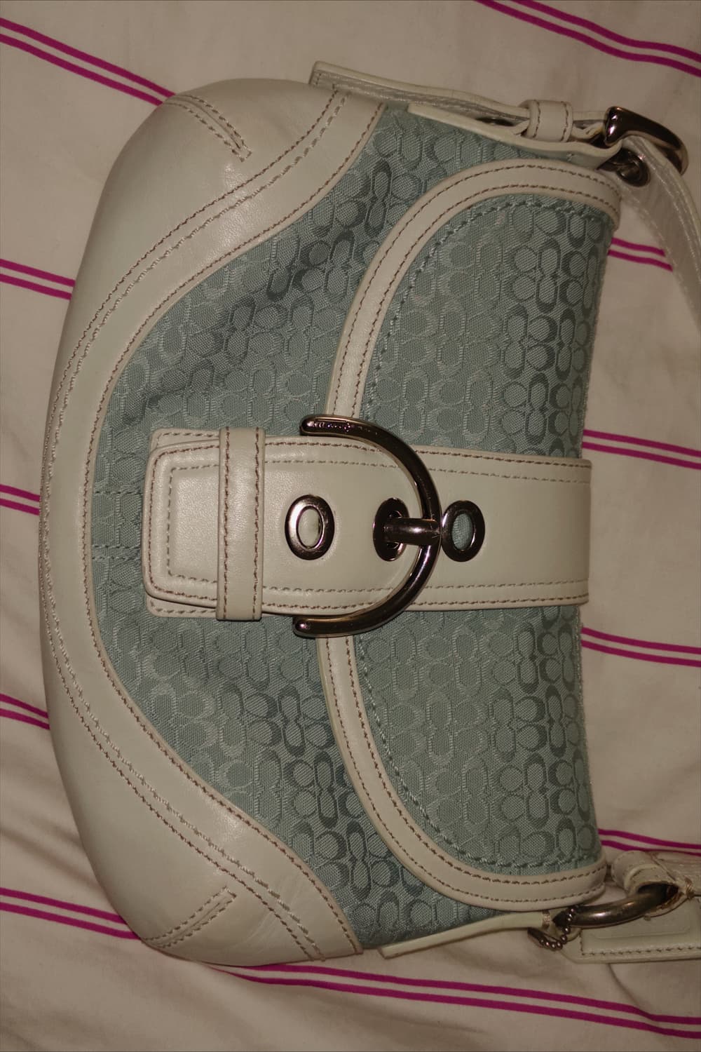 코치 핸드백 스카이블루 상품이미지7