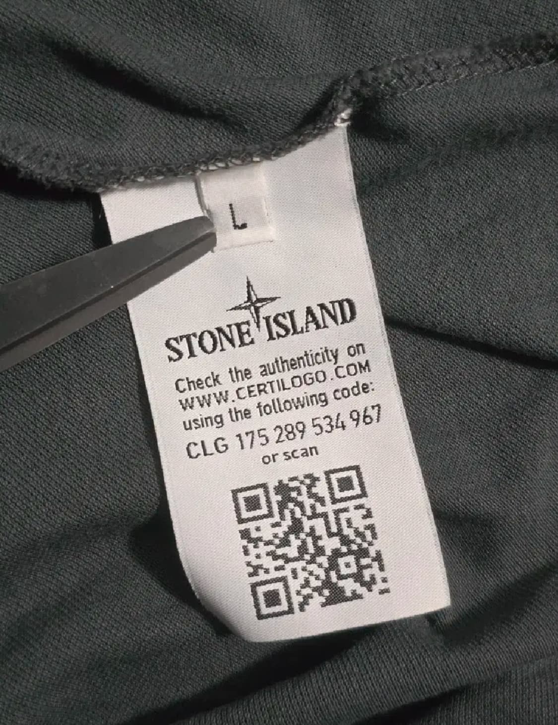 스톤아일랜드 차콜 그레이 카라 반팔카라티 L사이즈 상품이미지6
