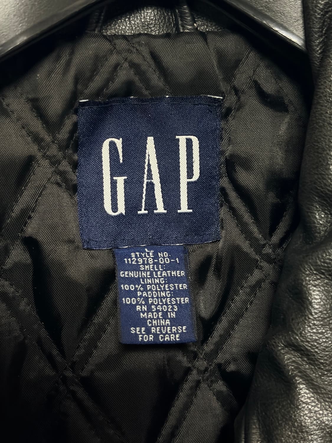 old gap 올드갭 레더 자켓 L 블랙 상품이미지3
