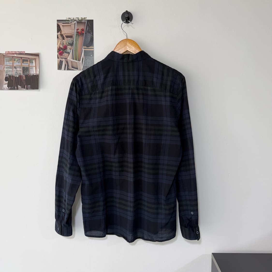 [S] COS 코스 블랙와치 타탄체크 린넨셔츠 상품이미지2
