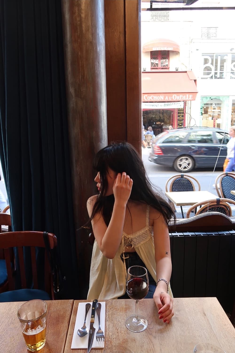 Lace Open Slip Dress 상품이미지4