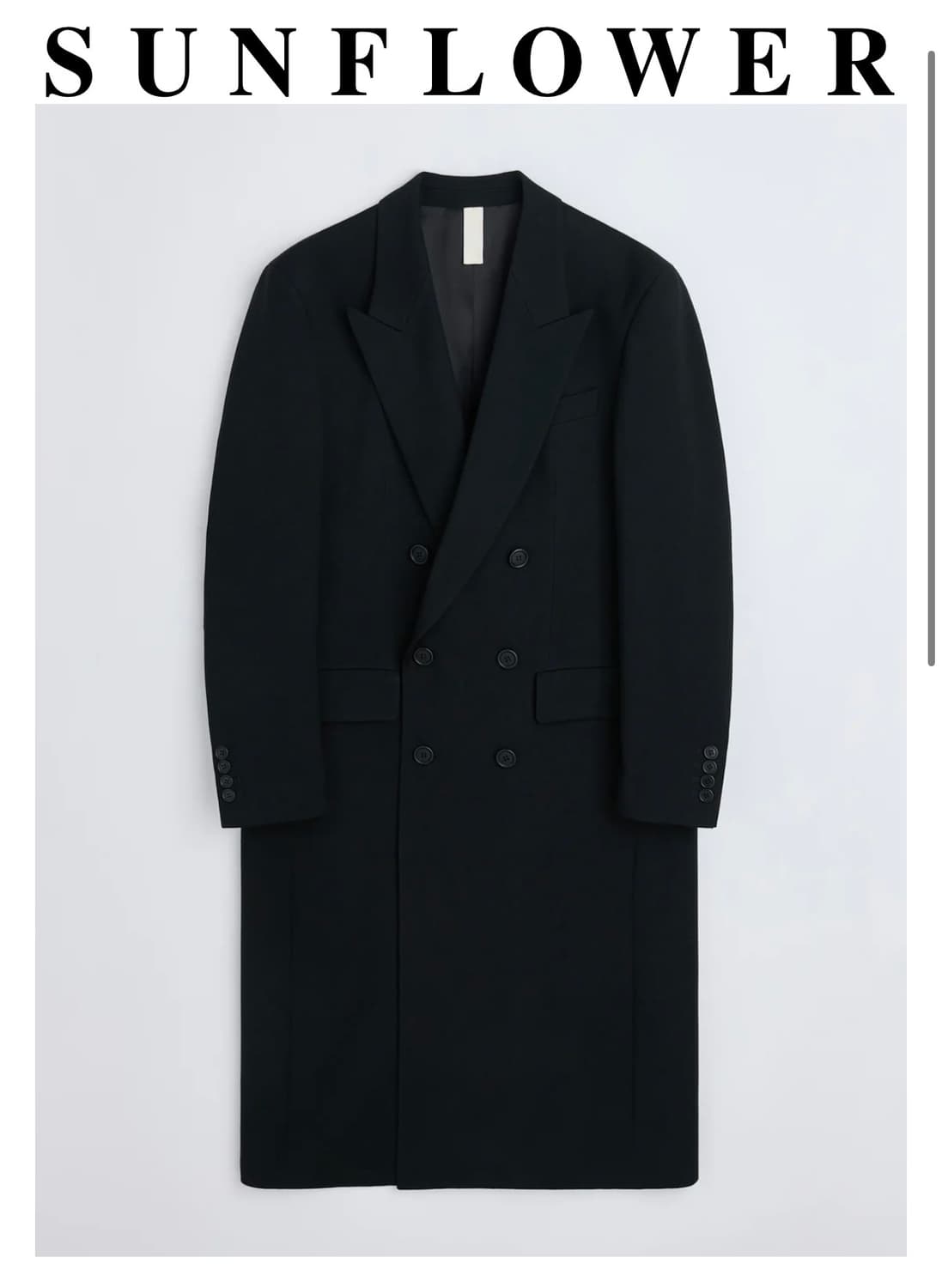 선플라워 블랙 더블코트 M 상품이미지1